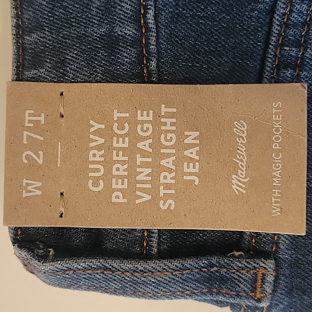 Madewell Curvy Perfect Vintage Straight Jeans 27 Tall